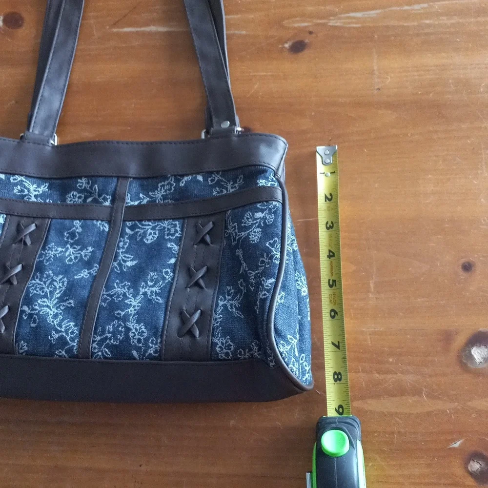 Gold Coast Denim Floral Purse